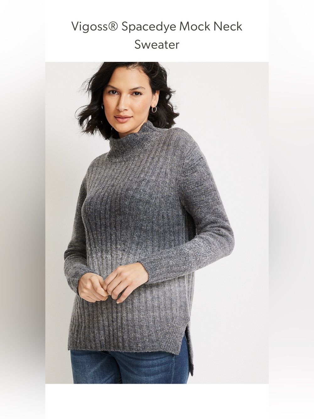 Viscose Spacedye Mock Neck XL Sweater